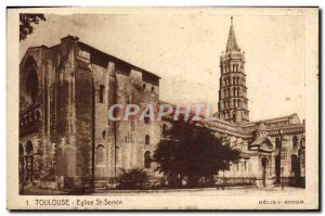 Postcard Old Church St Sernin Toulouse