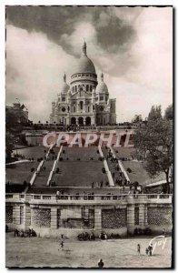 Modern Postcard Paris And Its Wonders of the Basilica Sacre Coeur of Montmart...