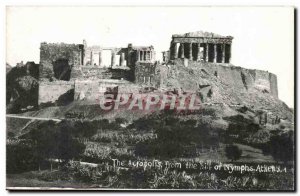 Old Postcard Greece Athens Greece The Acropolis from the hill of nymphs
