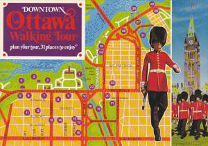 Downtown Ottawa Walking Tour Map Ontario Canada
