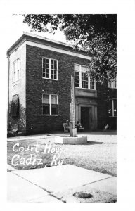 Cadiz Kentucky Court House Real Photo Vintage Postcard JF685569