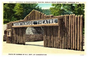 Postcard THEATER SCENE Cherokee North Carolina NC AS6557