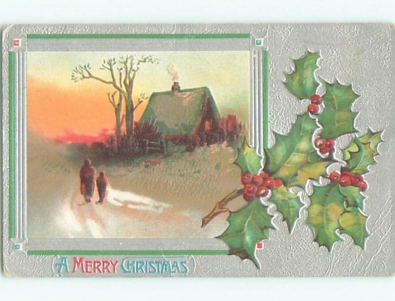 Divided-Back CHRISTMAS SCENE Great Postcard W8871