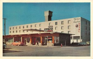 PENTICTON, BC Canada  HOTEL PRINCE CHARLES  Telegram Office~50's Cars  Postcard
