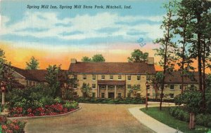 Spring Mill Inn, Mitchell, Indiana Hand Colored Postcard 2T5-146 