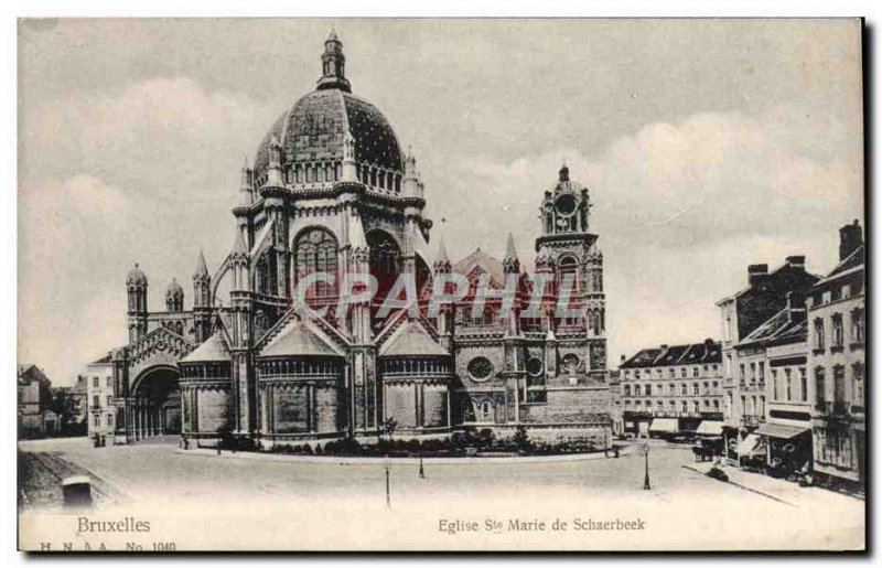 Old Postcard Brussels Church Ste Marie De Schaerbeek
