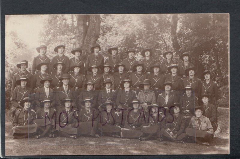 Social History Postcard - Group of Uniformed Ladies - Australian Guides? RS16125