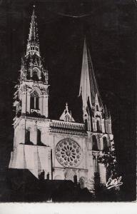 BF24504 la cathedrale illuminee la facade chartres france  front/back image