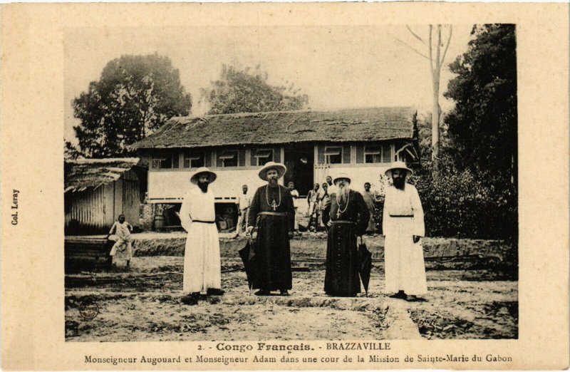 PC CPA GABON, BRAZZAVILLE, MONSEIGNEUR AUGOUARD, Vintage Postcard (b21805)