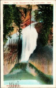 Vtg 1920's Great Falls Of The Yellowstone National Park Wyoming WY Postcard