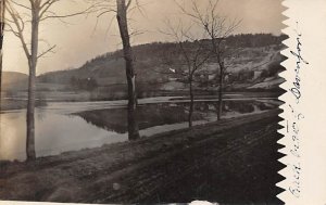 River Scene Real Photo Davenport, Iowa