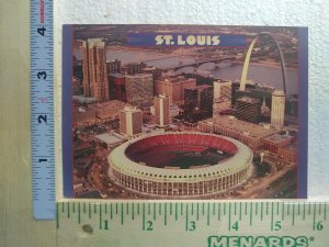 Postcard Aerial of skyline at dusk, St. Louis, Missouri