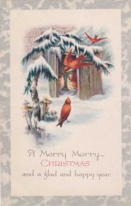 Merry Christmas Birds - Gibson Art Company - Greeting - DB