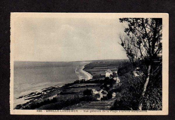 France Vintage Urville Landemer Nacqueville Plage Houses Postcard Carte Postale