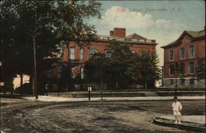 Portchester New York NY High School c1910 Vintage Postcard