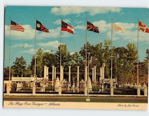 Postcard Six Flag Over Georgia, Atlanta, Georgia