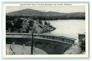 1945 Quanah Parker Dam in Wichita Mountains Near Lawton Oklahoma Postcard 