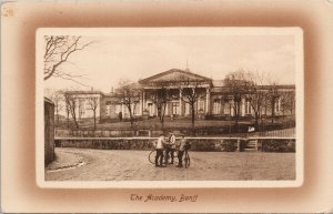 Banff Scotland The Academy People Bicycles Unused Postcard G71