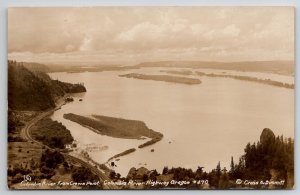 RPPC Columbia River From Crown Point Oregon Postcard B42