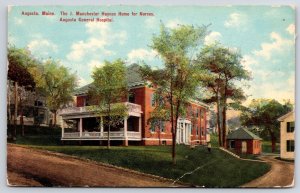 1912 J. Manchester Haynes Home For Nurses Augusta Maine Hospital Posted Postcard