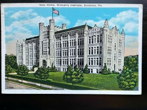 Vintage Postcard 1940 New Home Women's Institute Scranton Pennsylvania