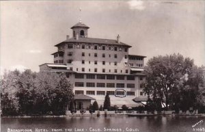 Colorado Colorado Springs Broadmoor Hotel From The Lake Sanborn Real Photo RPPC