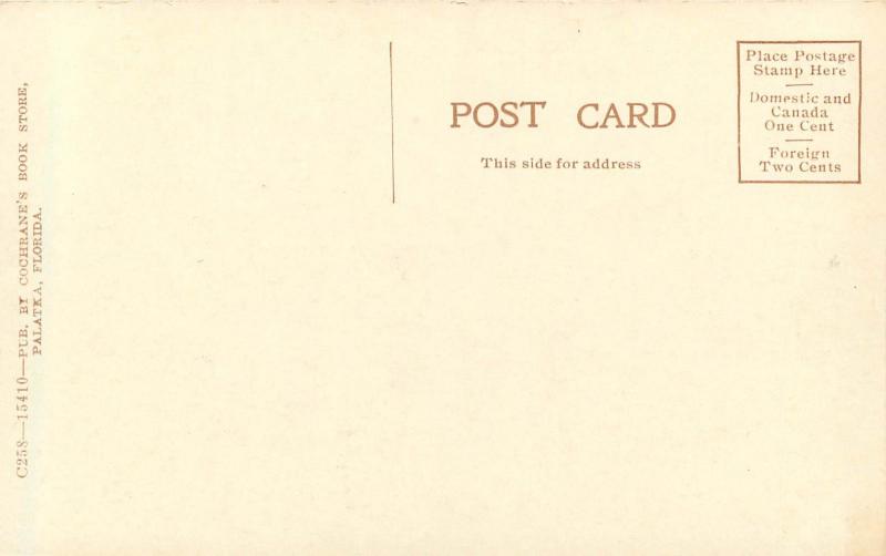c1910 Printed Postcard Huge Black Bass/ Jew Fish, Florida FL Fishing unposted