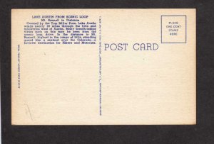 TX Road Lake Austin Mt Bonnell Austin Texas Postcard
