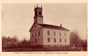 church in granby  connecticut L4417 antique postcard