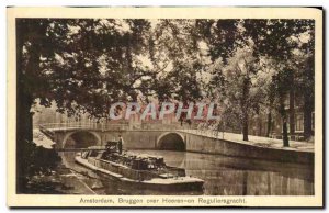 Old Postcard Amsterdam Bruggen Over Heeren In Reguliersgracht Peniche