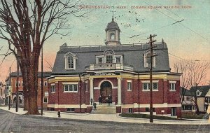 Dorchester MA Codman Square Boston Public Library Reading Room Postcard