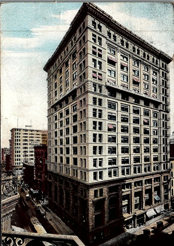 1906 CHICAGO ILL TRIBUNE NEWSPAPER BUILDING UNDIVIDED BACK POSTCARD 25-17 