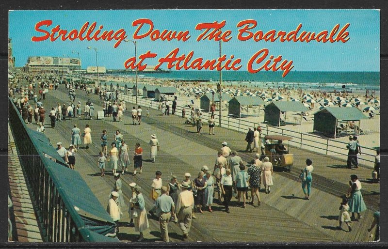 New Jersey, Atlantic City - Strolling Down The Boardwalk - [NJ-172]