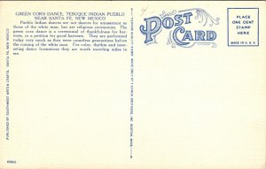 Green Corn Dance Tesuque Indian Pueblo New Mexico Postcard