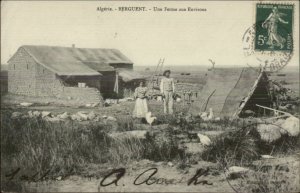 Algeria Berguent Farmer Ferme aux Environs c1910 Postcard