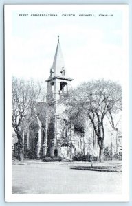 GRINNELL, IA Iowa ~ Poweshiek County FIRST CONGREGATIONAL CHURCH c1930s Postcard