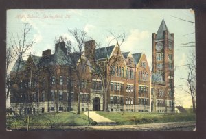 SPRINGFIELD MISSOURI MO. HIGH SCHOOL BULDING VINTAGE POSTCARD