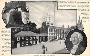 Independence Hall Built Liberty Bell George Washington Unused 