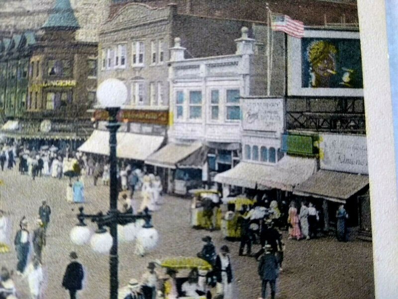 Atlantic City Postcard Boardwalk Alamac Pier New Jersey 1924 James Taffy Robbins