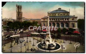 Old Postcard Paris And Its Wonders Place du Chatelet and the Saint Jacques tower