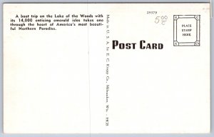 K31/ Warroad Minnesota Postcard c1940s Fay H. Young Boat Line Captain 339