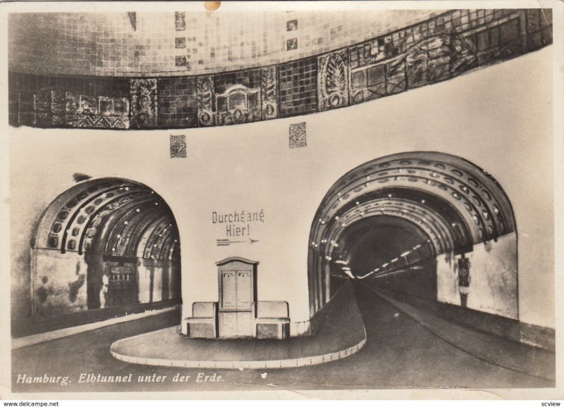 RP: HAMBURG , Germany , 1930s ; Elbtunnel under der Erde