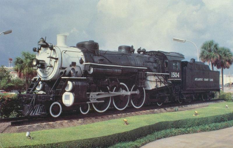 Atlantic Coast Line Railroad Steam Locomotive #1504 - Jacksonville FL, Florida