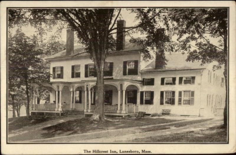 Lanesboro MA Hillcrest Inn c1915 Postcard