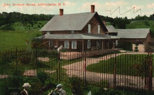 Vintage Postcard 1910's John Brown's House Adirondacks New York Valentine & Sons