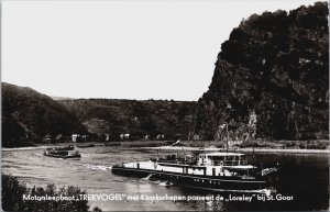 Motorsleepboot Trekvogel, Loreley St Goar Ship Vintage RPPC C185