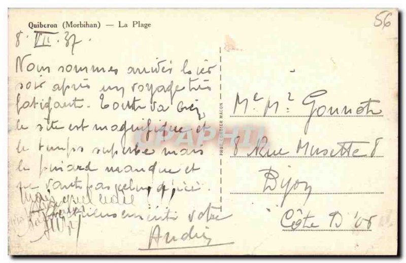 Old Postcard Quiberon Beach