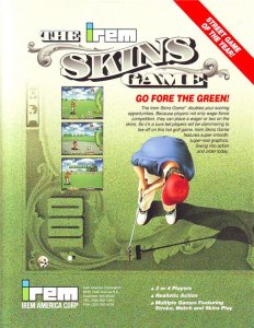 SKINS GAME ORIGINAL  NOS VIDEO ARCADE GAME SALES FLYER Vintage Promo Artwork