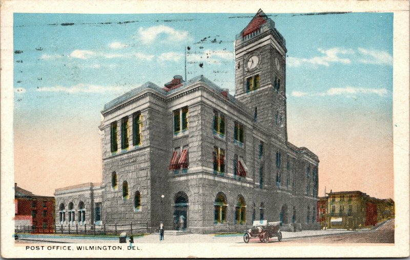 Vtg 1910s Post Office Wilmington Delaware DE Postcard