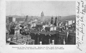 Panorama of San Francisco Before the Fire 1906 Earthquake 1907 Vintage Postcard